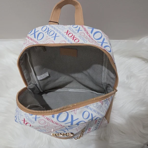 XOXO White, Pink, Blue Logo Backpack - Picture 4 of 4